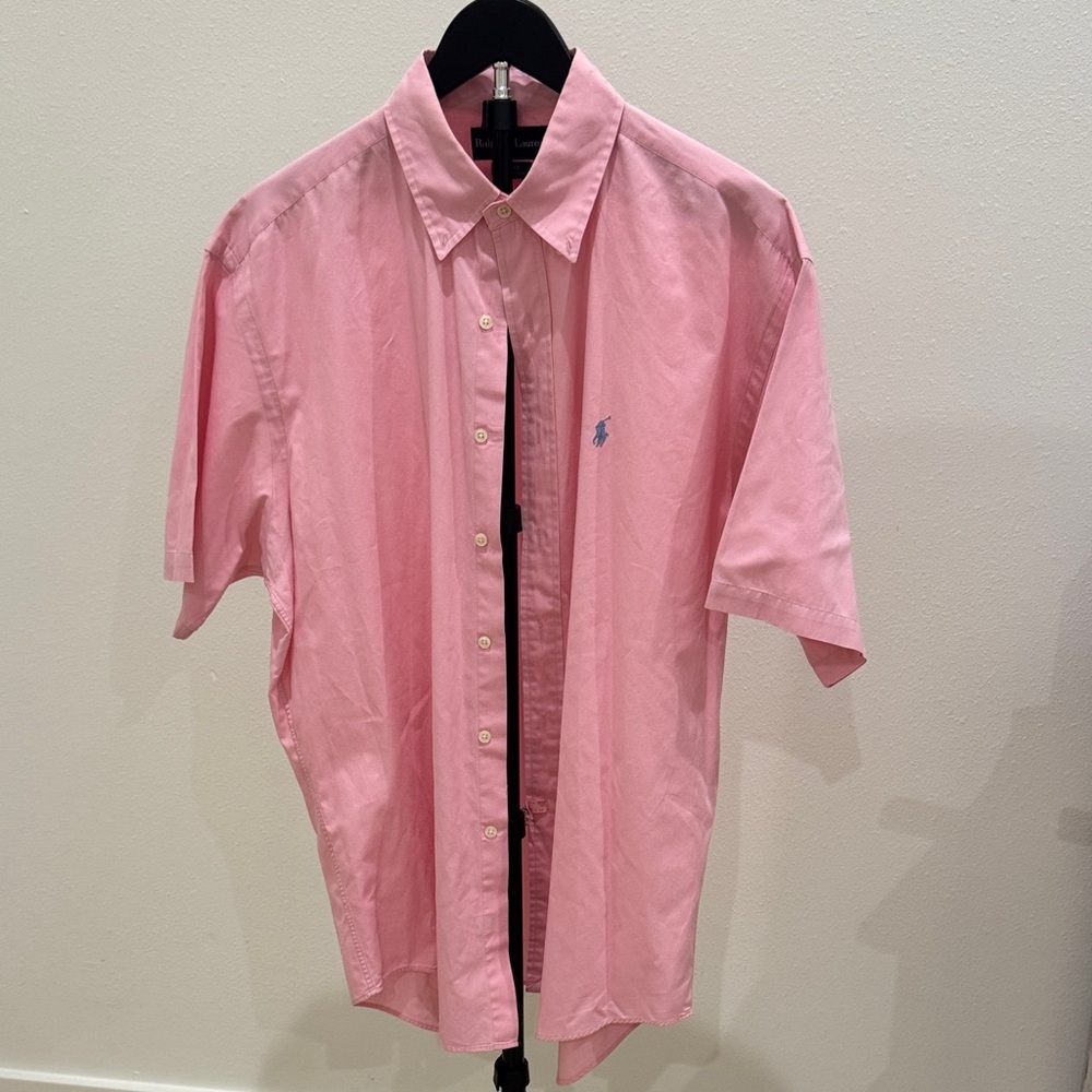 Polo by Ralph Lauren Pink Short-Sleeve Button-Down Shirt